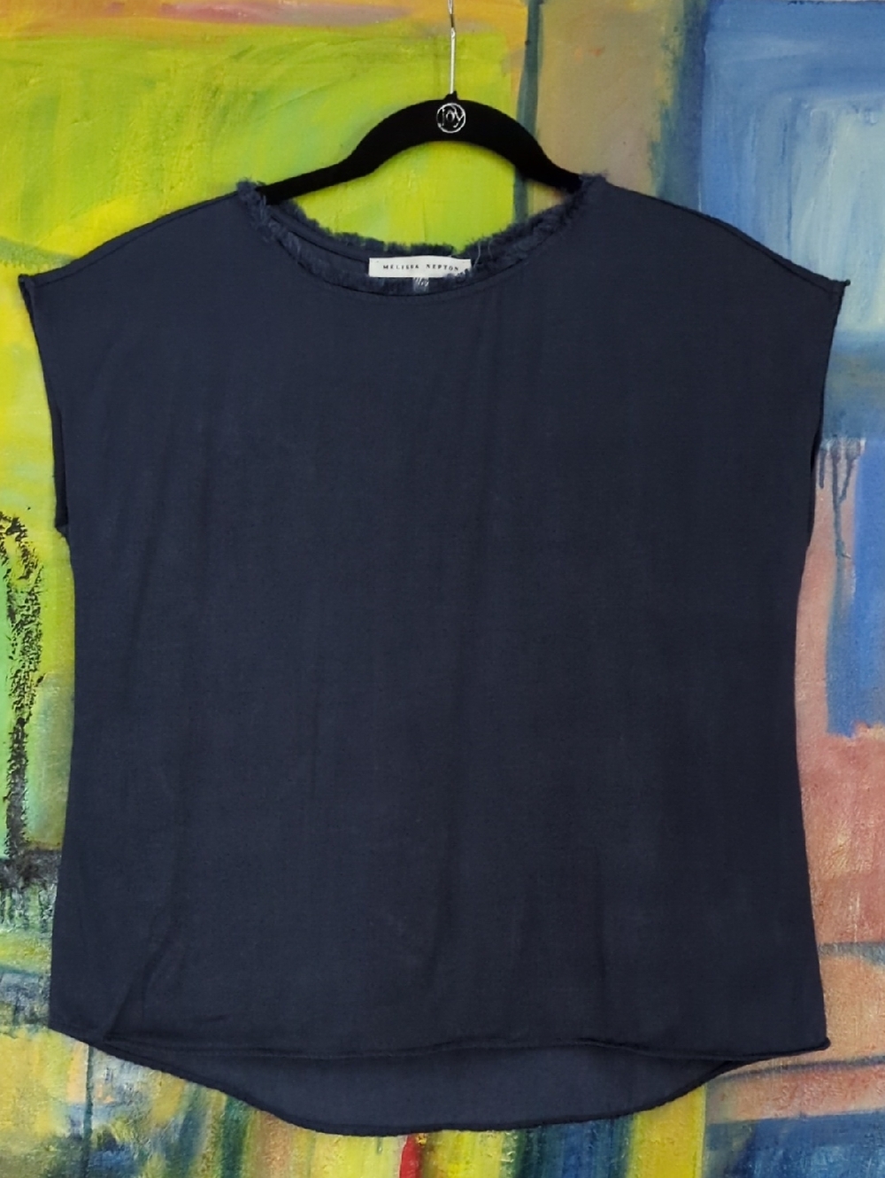 Melissa Nepton Willow Top In Navy Size Small